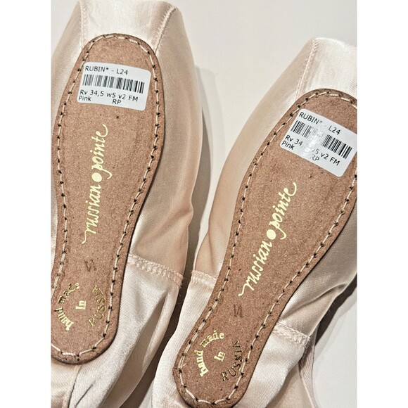 Russian Pointe Rubin Ballet Shoes Russia Made Women's 34.5 w5 v2 FM US Size 5.5 - Picture 8 of 13